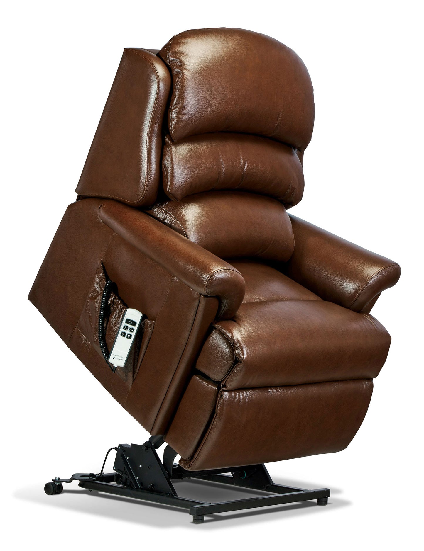 Sherborne Albany Dual Motor Leather Rise And Recliner Armchair VAT FREE