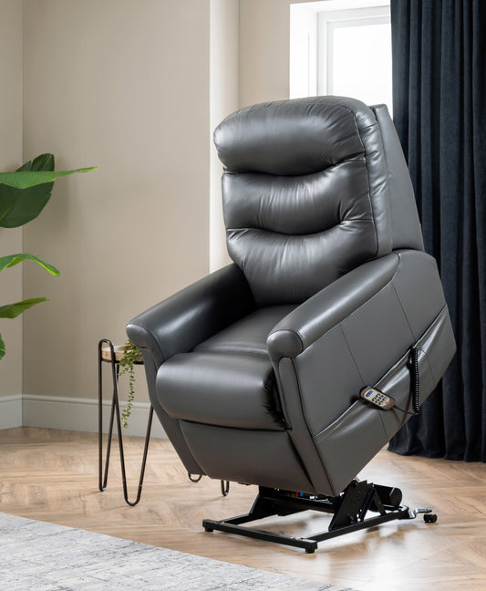 Celebrity Hollingwell Cloud Zero Triple Motor Rise And Recliner Leather Armchair With Lumbar & Headrest Adjustment Option VAT FREE