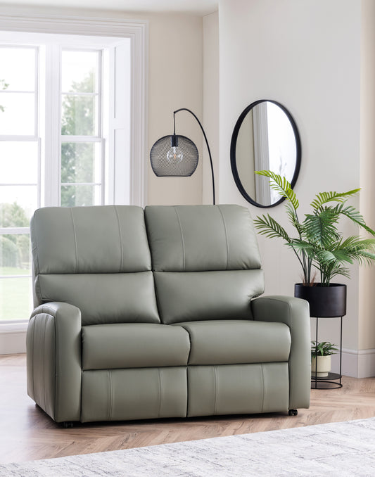 Celebrity Southwell Two Seater Electric Powered Reclining Leather Sofa With Lumbar & Headrest Adjustment Option