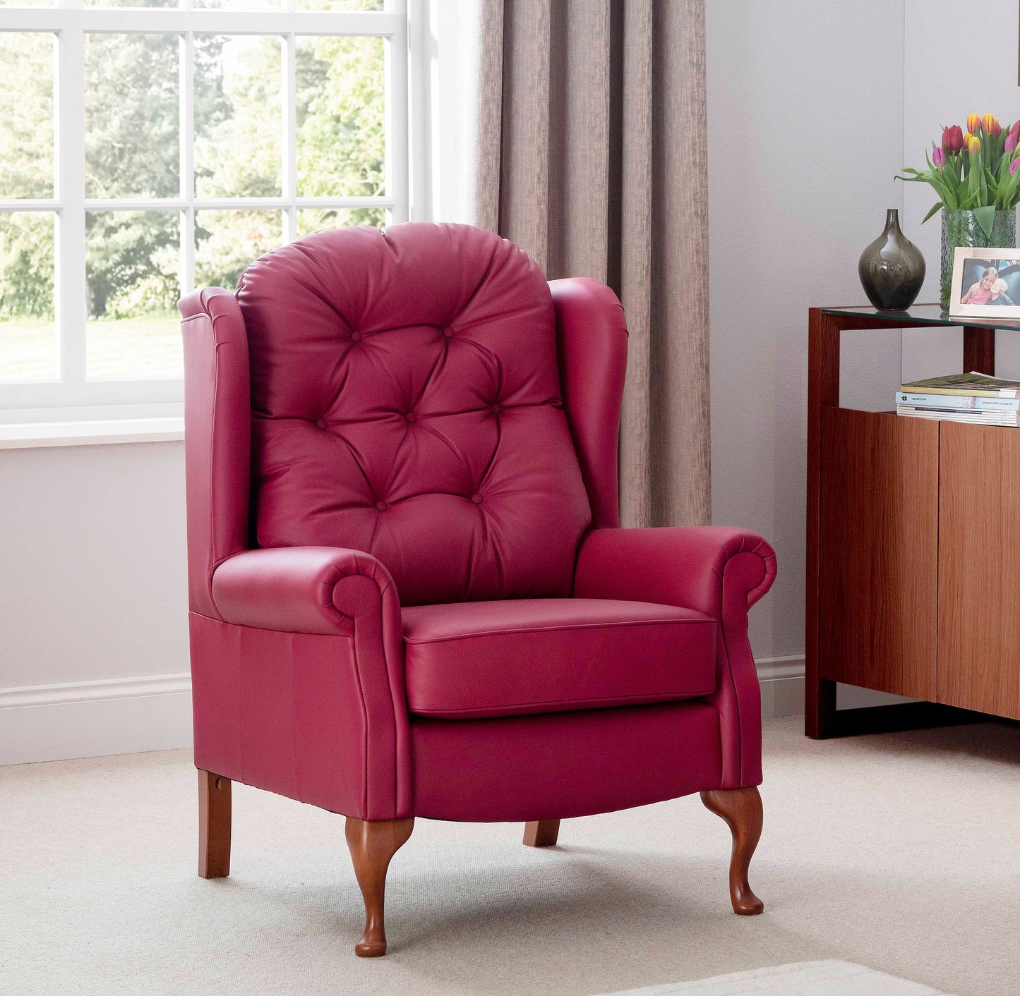 Celebrity Woburn Legged Fixed Leather Fireside Chair