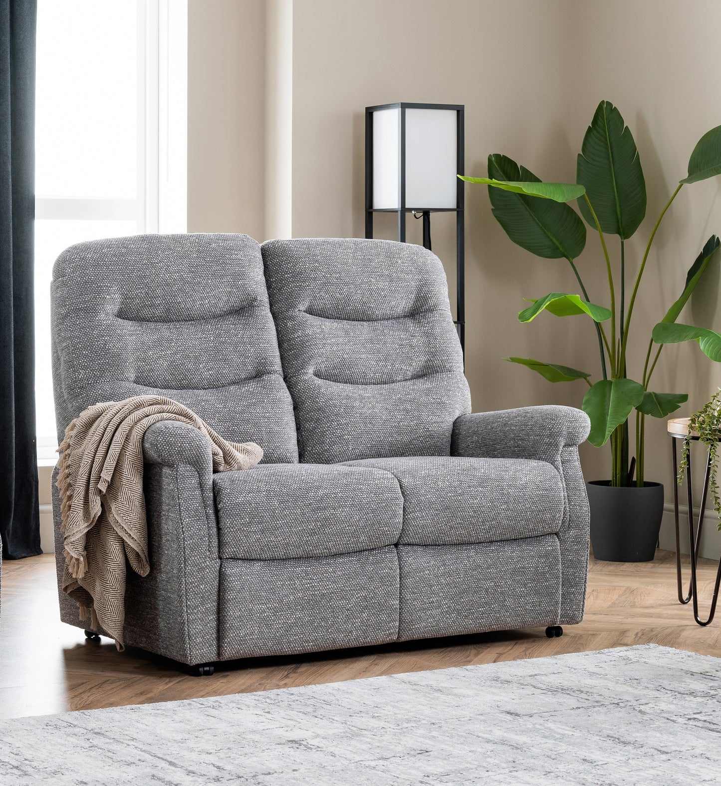 Celebrity Hollingwell Two Seater Settee Manual Reclining Fabric Sofa With Mammoth Foam