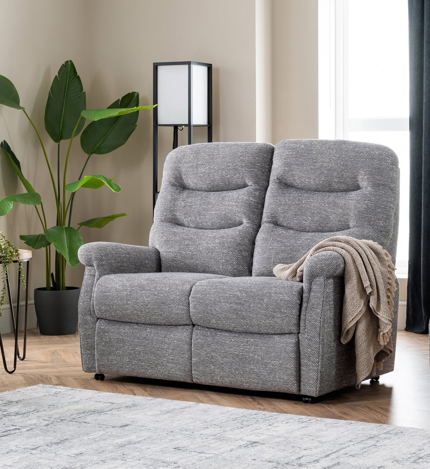 Celebrity Hollingwell Two Seater Settee Manual Reclining Fabric Sofa With Mammoth Foam