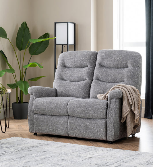 Celebrity Hollingwell Two Seater Settee Electric Powered Reclining Fabric Sofa With Mammoth Foam & Lumbar & Headrest Adjustment Option