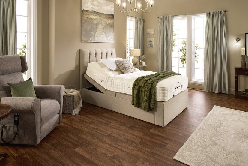 Coral Motion Divan Adjustable Bed With A Memory Foam Medium Firm Feel Mattress VAT FREE