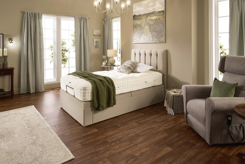 Coral Motion Divan Adjustable Bed With A Memory Foam Medium Firm Feel Mattress VAT FREE