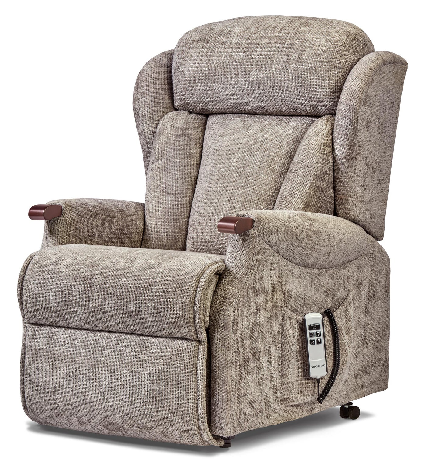 Sherborne Cartmel Knuckle Cloud Comfort Triple Motor Fabric Riser Recliner Armchair With Lumbar & Headrest Adjustment Option VAT FREE