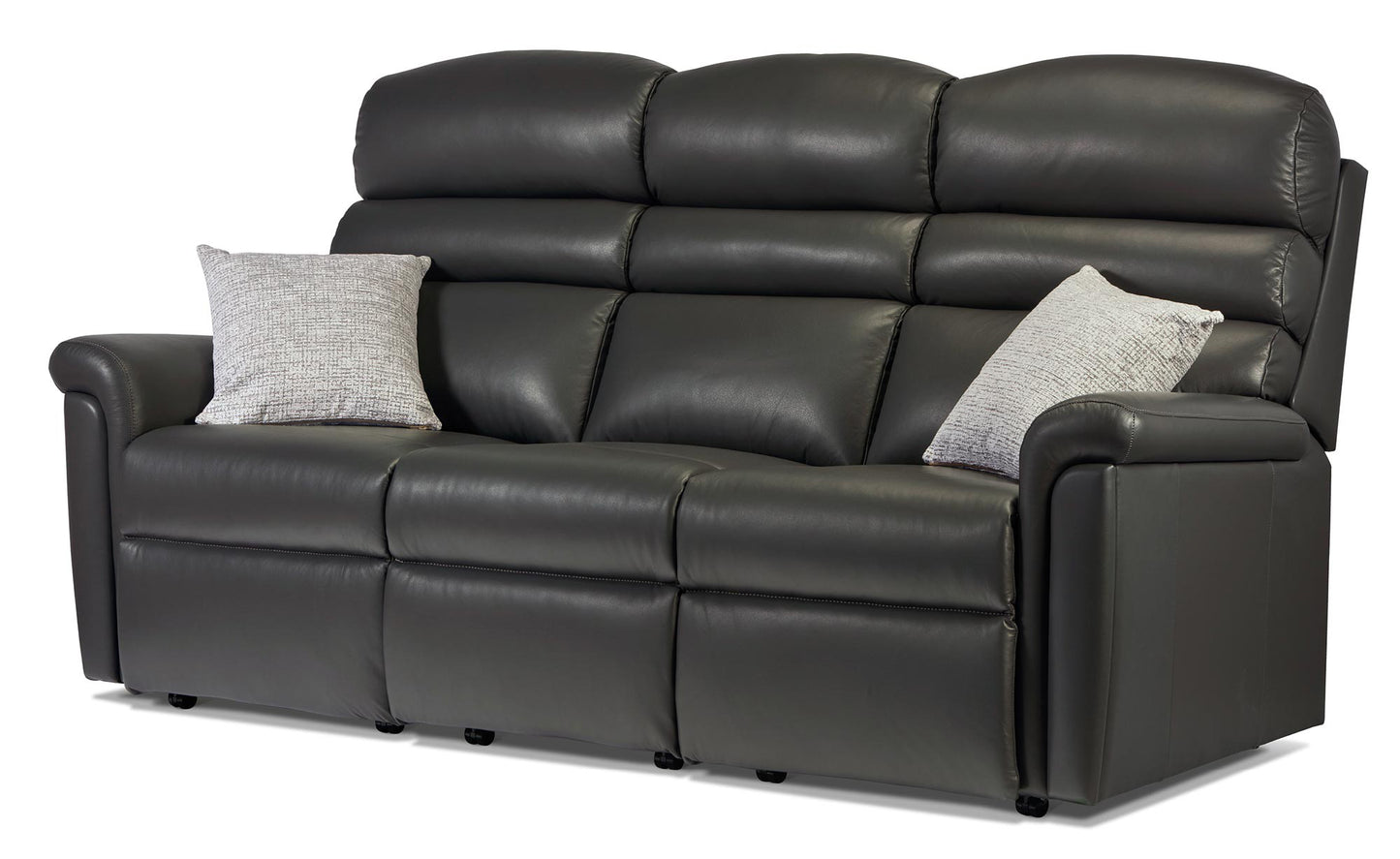 Sherborne Comfi-Sit Three Seater Electric Reclining Leather Sofa With Headrest Adjustment Option