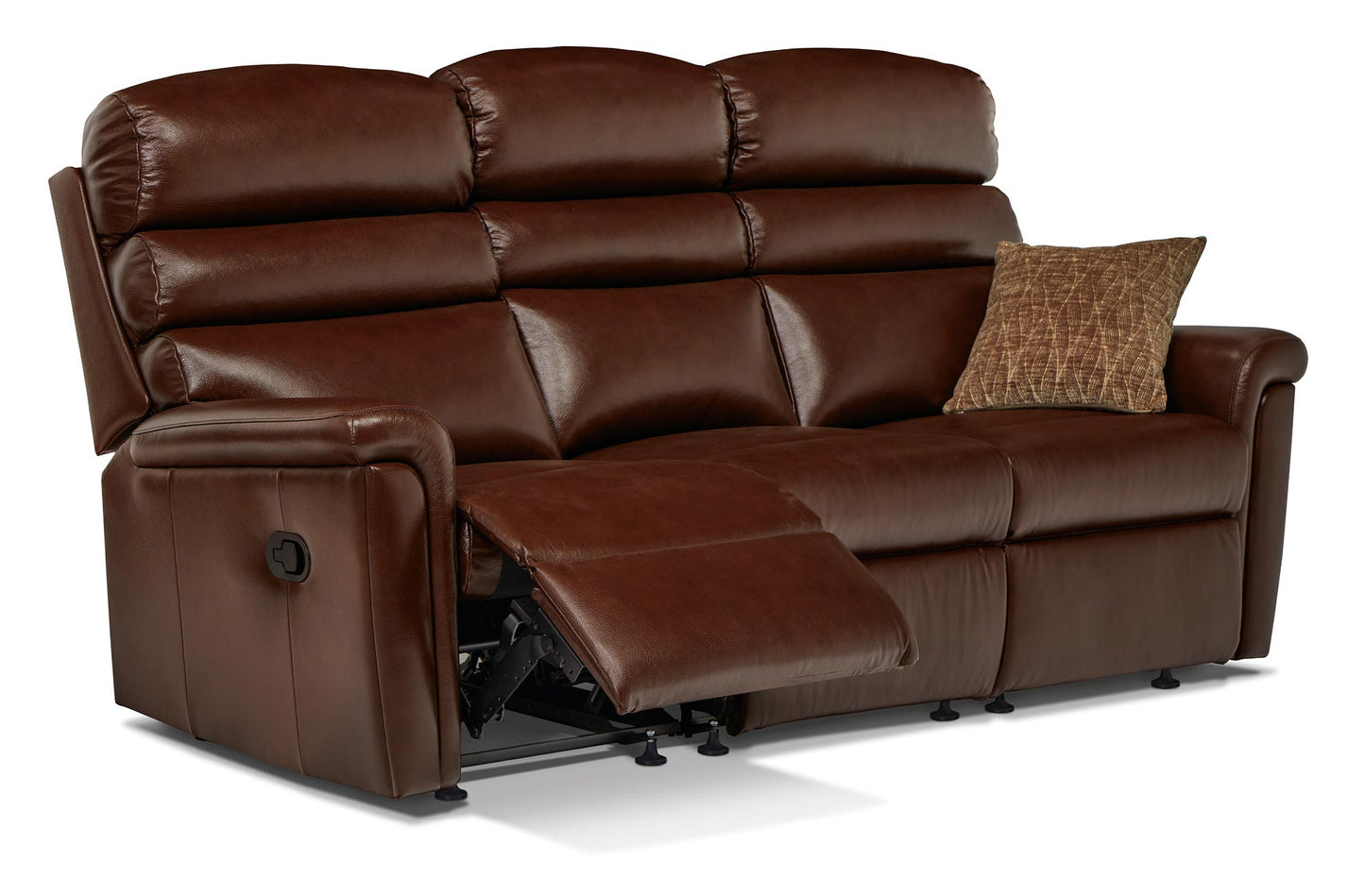 Sherborne Comfi-Sit Three Seater Electric Reclining Leather Sofa With Headrest Adjustment Option