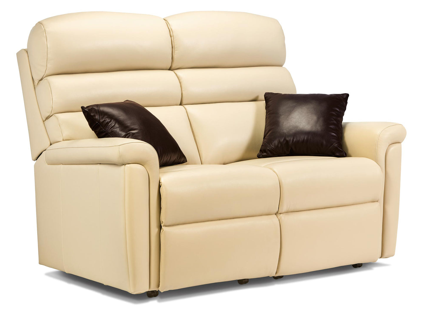 Sherborne Comfi-Sit Two Seater Fixed Leather Sofa