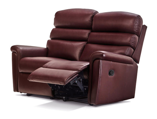 Sherborne Comfi-Sit Two Seater Electric Reclining Leather Sofa With Headrest Adjustment Option