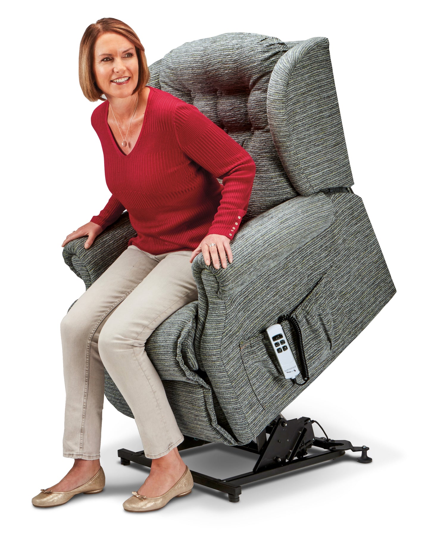 Sherborne Lynton Cloud Comfort Triple Motor Fabric Rise And Recliner Armchair VAT FREE