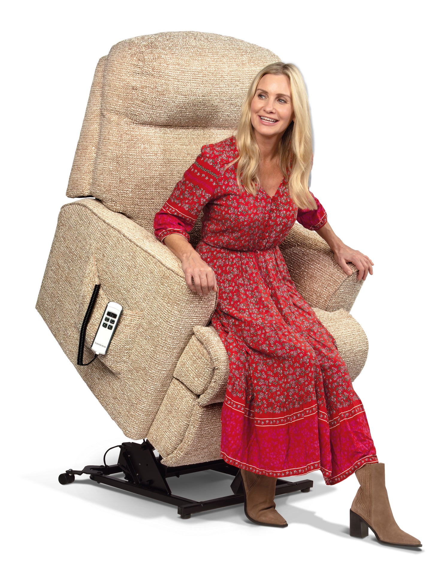 Sherborne Harrow Cloud Comfort Triple Motor Fabric Riser Recliner Armchair VAT FREE