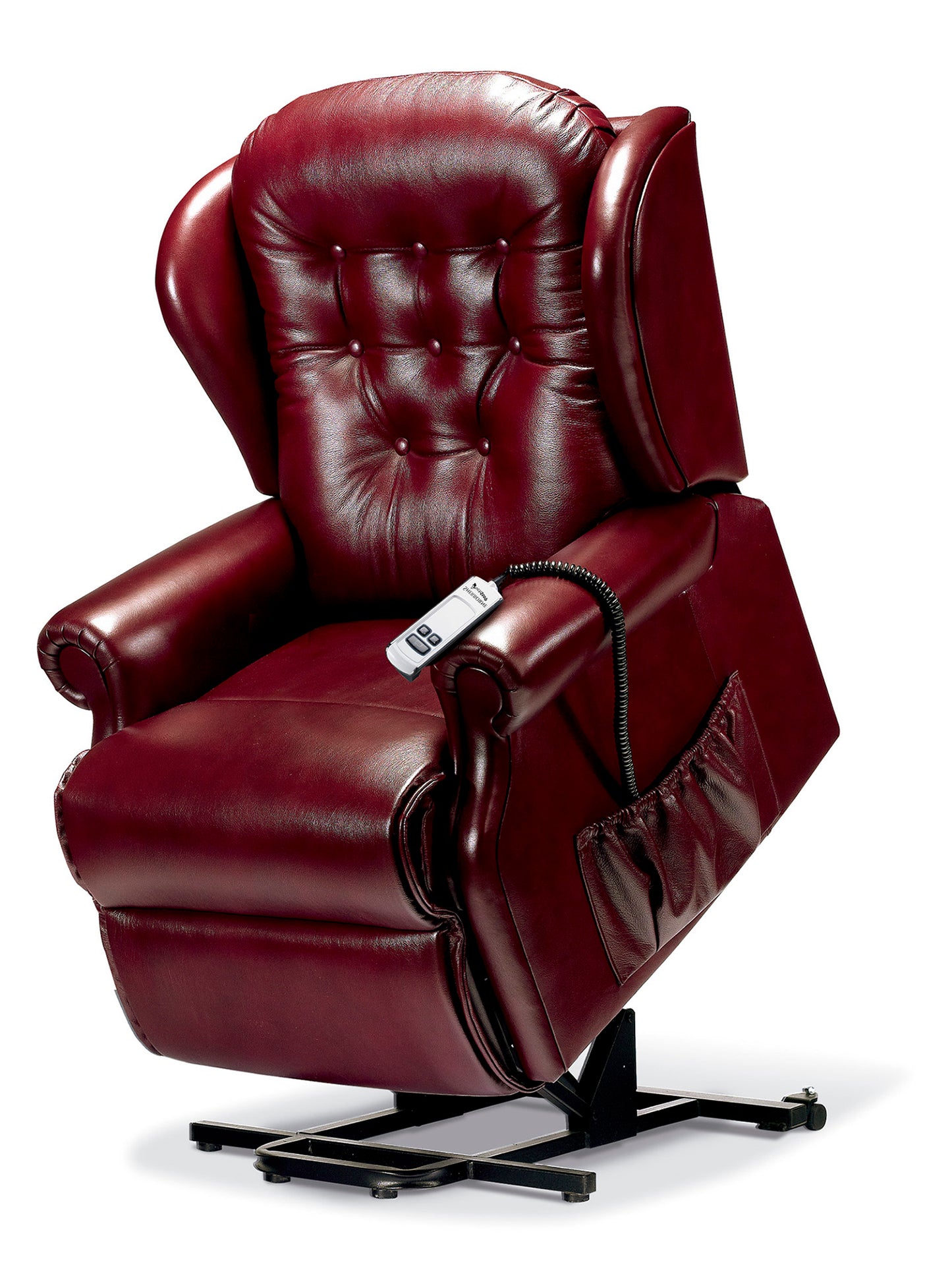 Sherborne Lynton Single Motor Leather Rise And Recliner Armchair VAT FREE