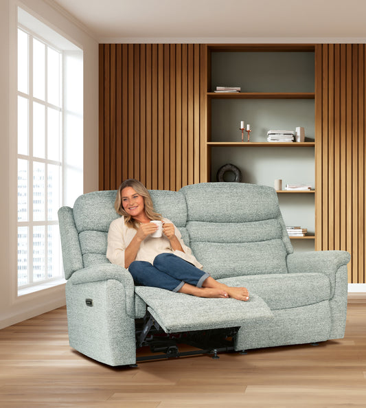 Sherborne Leyburn Two Seater Lounger Manual Reclining Fabric Sofa