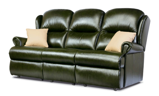Sherborne Malvern Three Seater Fixed Leather Sofa