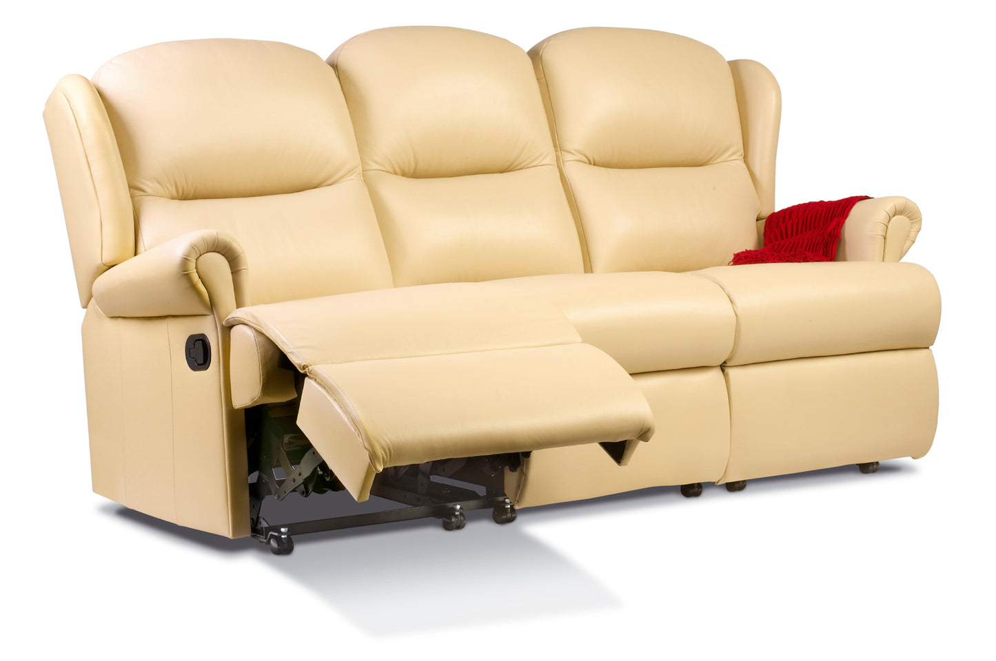 Sherborne Malvern Three Seater Manual Reclining Leather Sofa