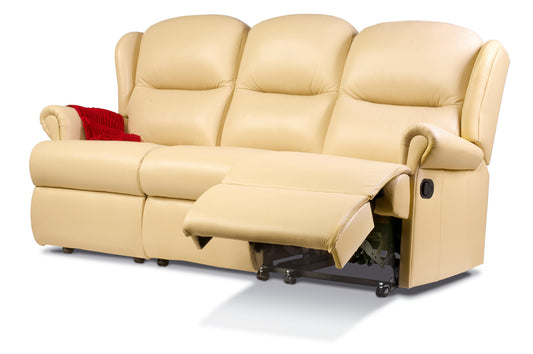 Sherborne Malvern Three Seater Manual Reclining Leather Sofa