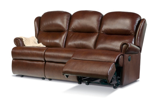 Sherborne Malvern Three Seater Electric Reclining Leather Sofa