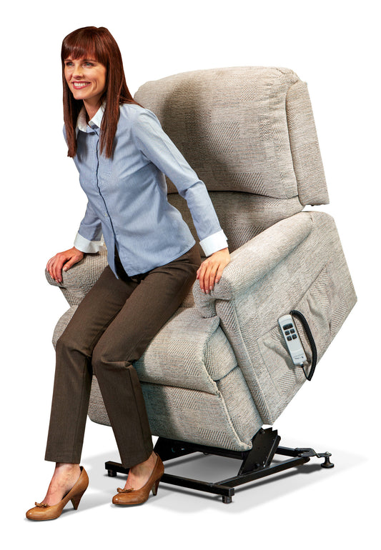 Sherborne Nevada Single Motor Fabric Rise And Recliner Armchair VAT FREE