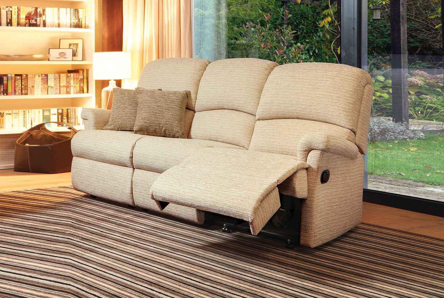 Sherborne Nevada Three Seater Manual Reclining Fabric Sofa