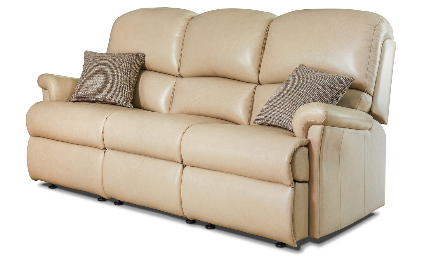 Sherborne Nevada Three Seater Manual Reclining Leather Sofa