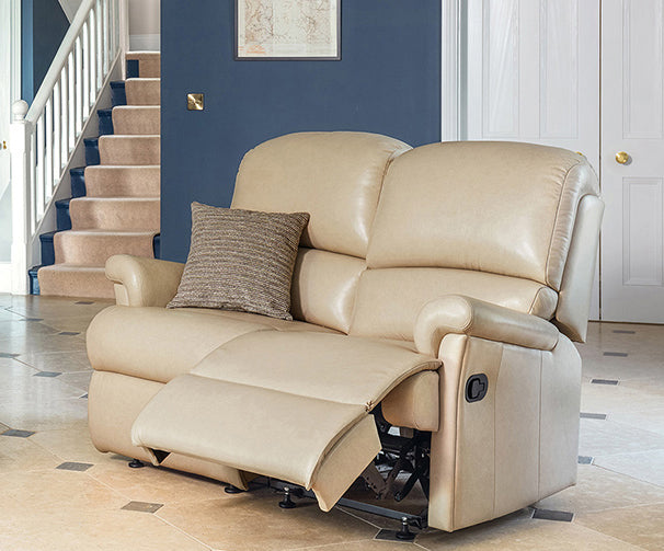 Sherborne Nevada Two Seater Manual Reclining Leather Sofa
