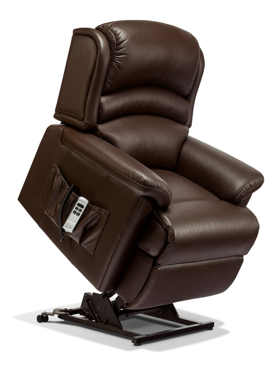 Sherborne Olivia Single Motor Leather Rise And Recliner Armchair VAT FREE