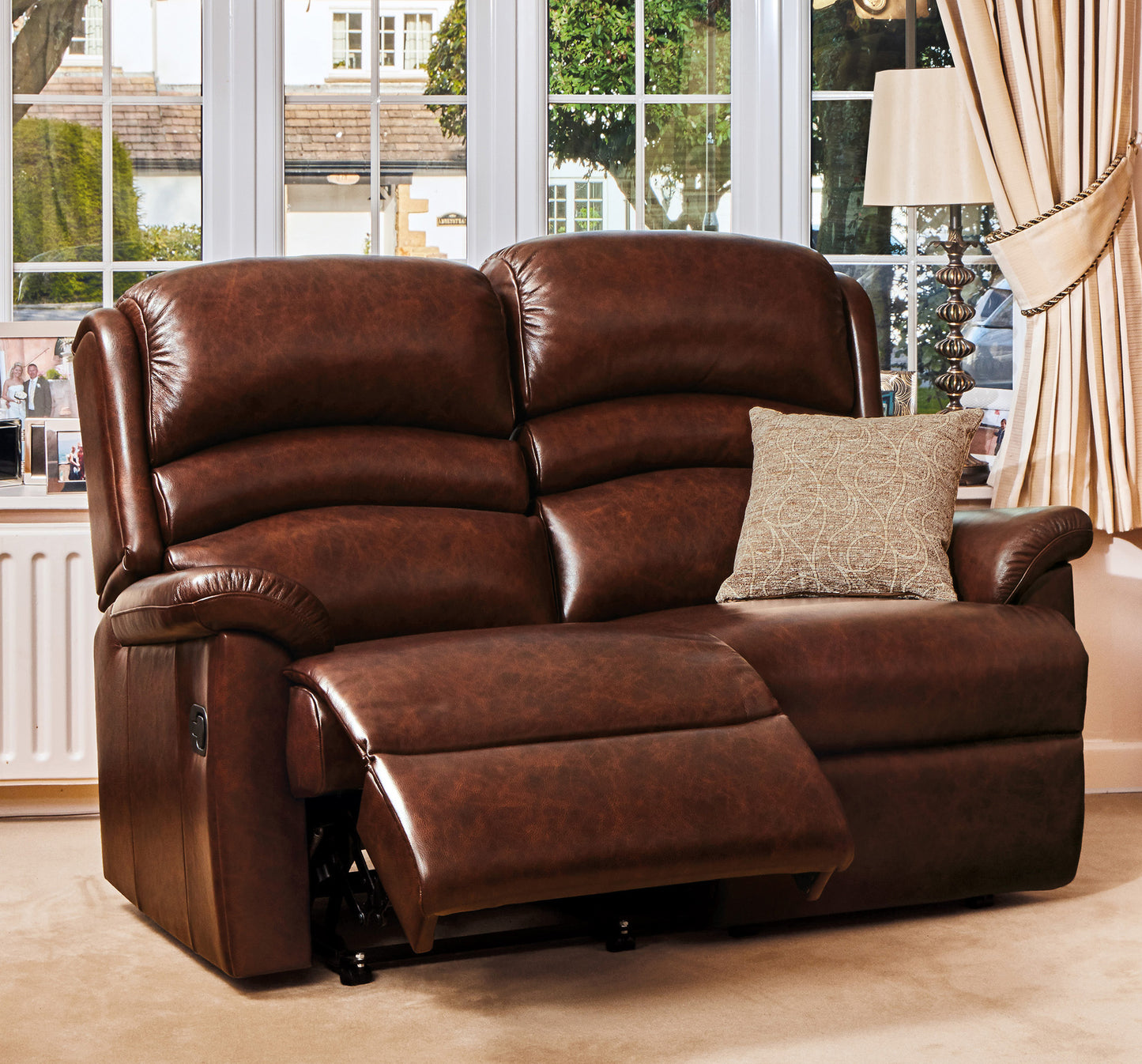 Sherborne Olivia Two Seater Manual Reclining Leather Sofa