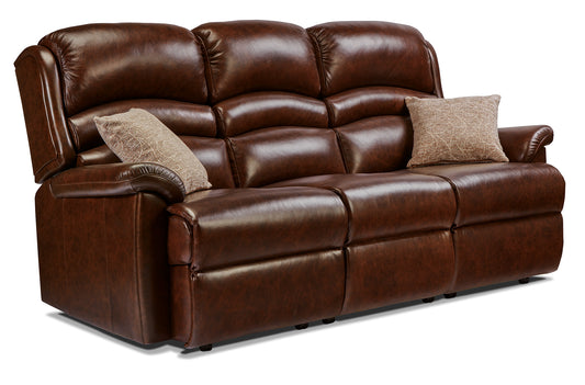 Sherborne Olivia Three Seater Fixed Leather Sofa