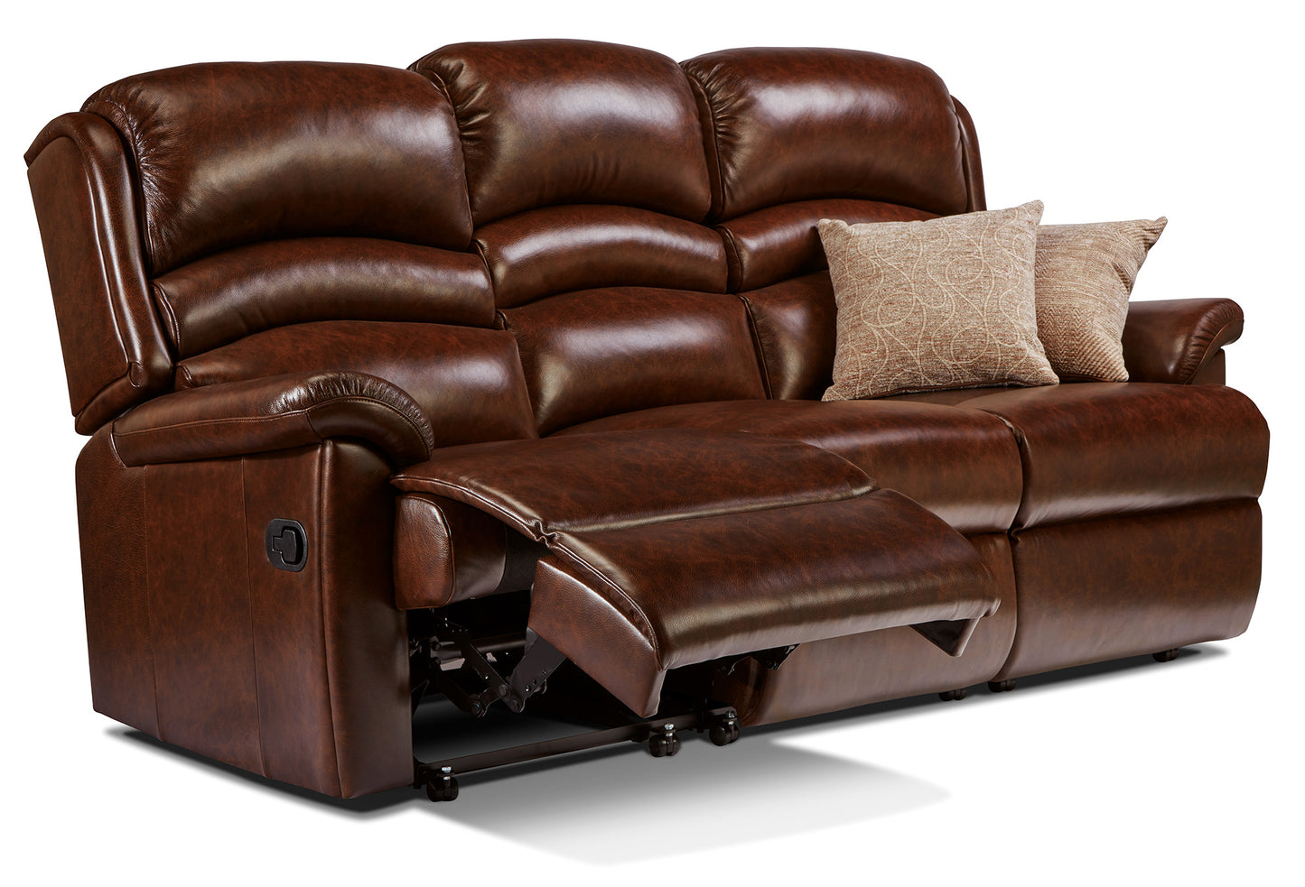 Sherborne Olivia Three Seater Manual Reclining Leather Sofa