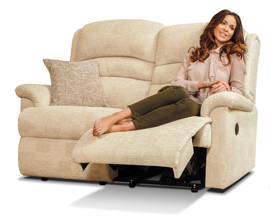 Sherborne Olivia Two Seater Electric Powered Reclining Fabric Sofa