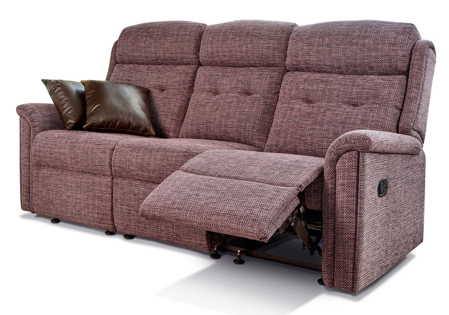 Sherborne Roma Three Seater Electric Reclining Fabric Sofa With Headrest Adjustment Option