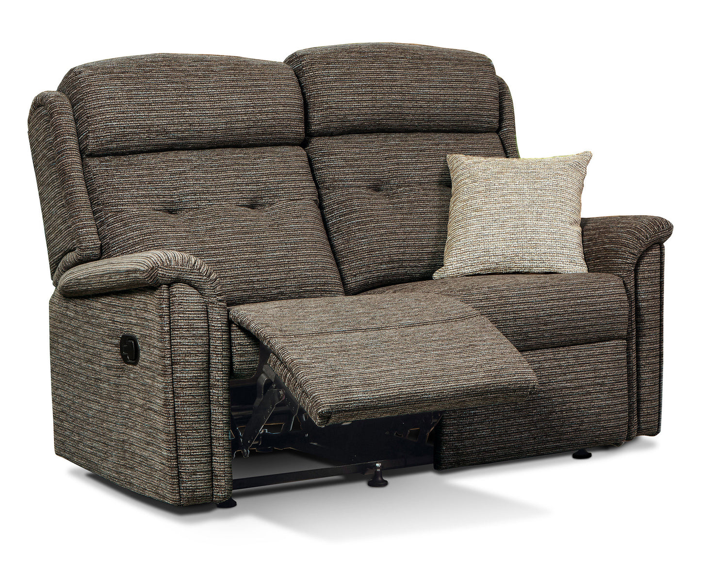 Sherborne Roma Two Seater Electric Reclining Fabric Sofa With Headrest Adjustment Option