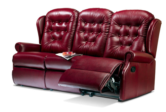 Sherborne Lynton Three Seater Electric Reclining Leather Sofa