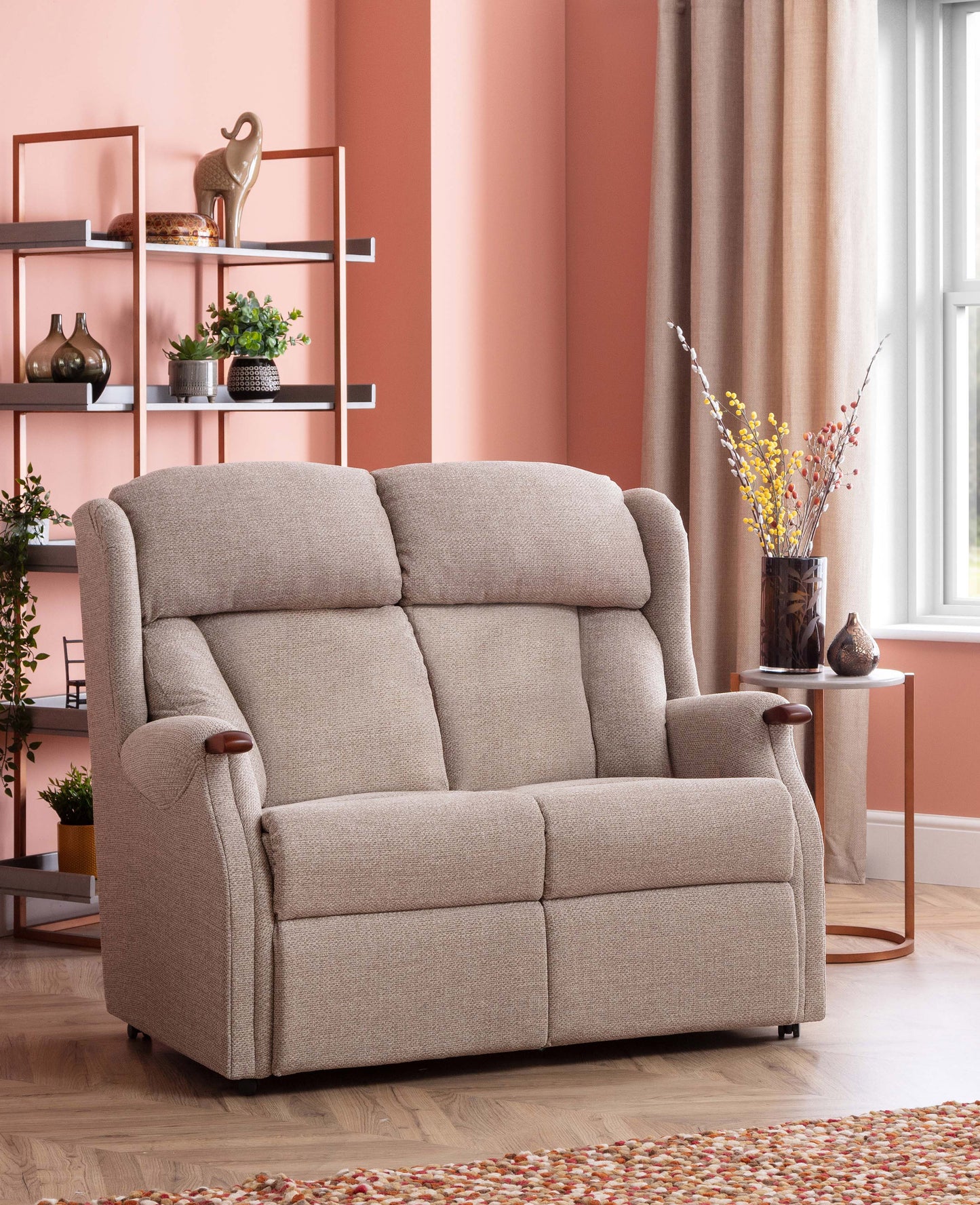 Celebrity Canterbury Fixed Fabric Two Seater Settee With Mammoth Foam