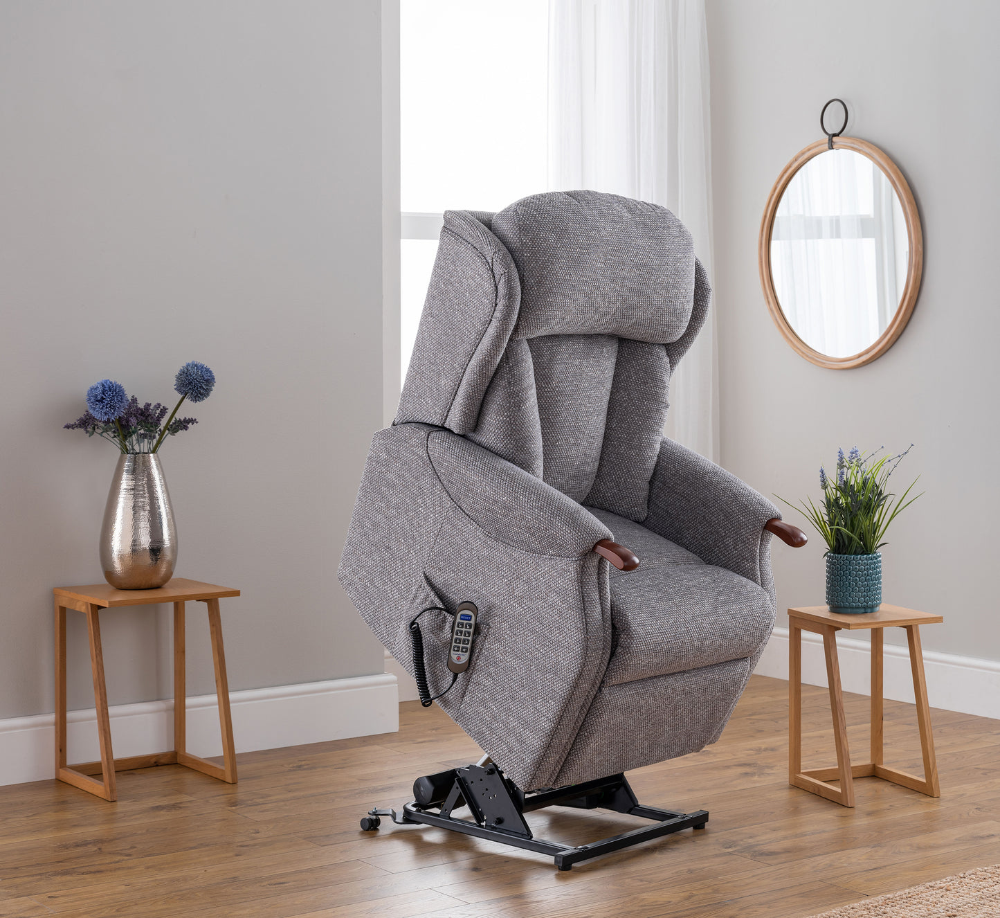 Celebrity Canterbury Cloud Zero Triple Motor Rise And Recliner Fabric Armchair With Mammoth Foam & Lumbar & Headrest Adjustment Option VAT FREE