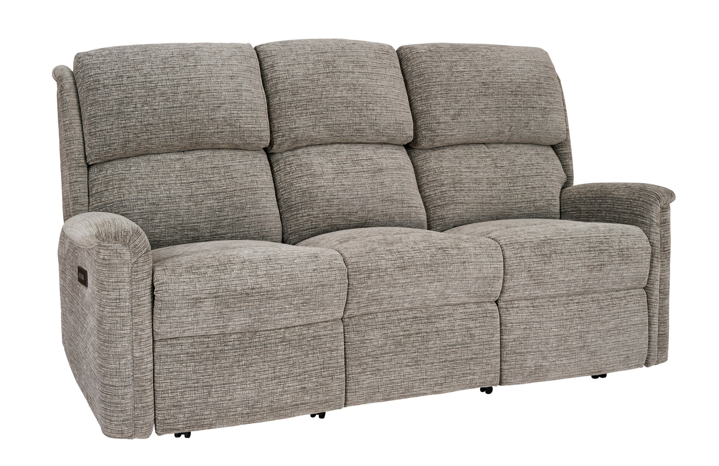 Celebrity Farndon Three Seater Settee Electric Powered Reclining Fabric Sofa With Mammoth Foam & Lumbar & Headrest Adjustment Option