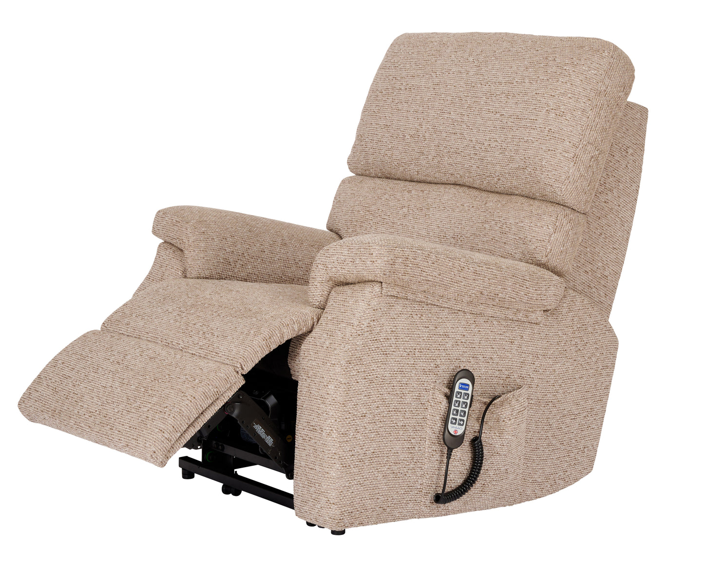 Celebrity Newstead Electric Powered Recliner Fabric Armchair With Adjustable Headrest & Lumbar Option