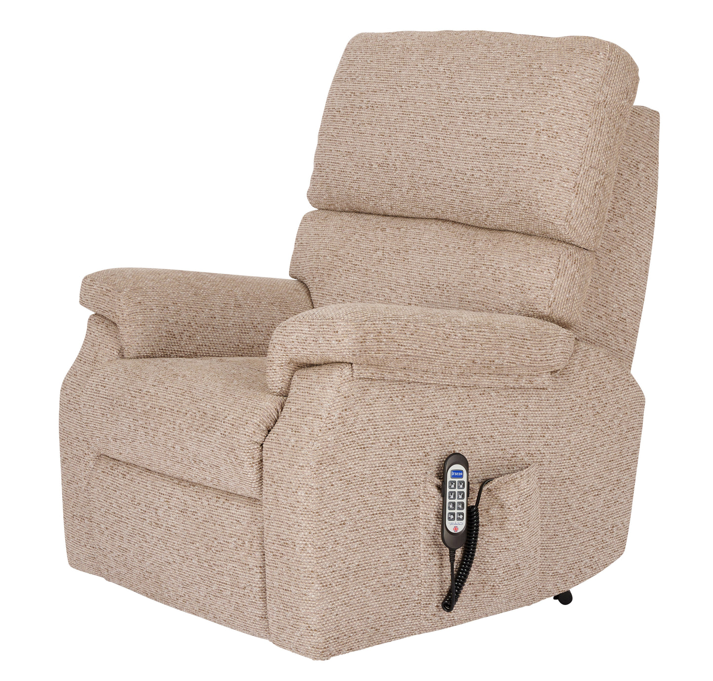 Celebrity Newstead Electric Powered Recliner Fabric Armchair With Adjustable Headrest & Lumbar Option