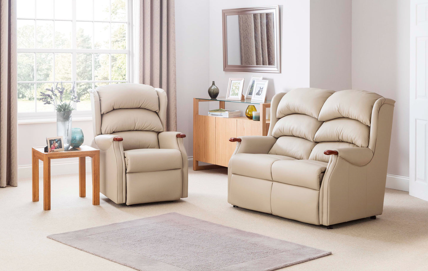 Celebrity Westbury Two Seater Fixed Leather Sofa