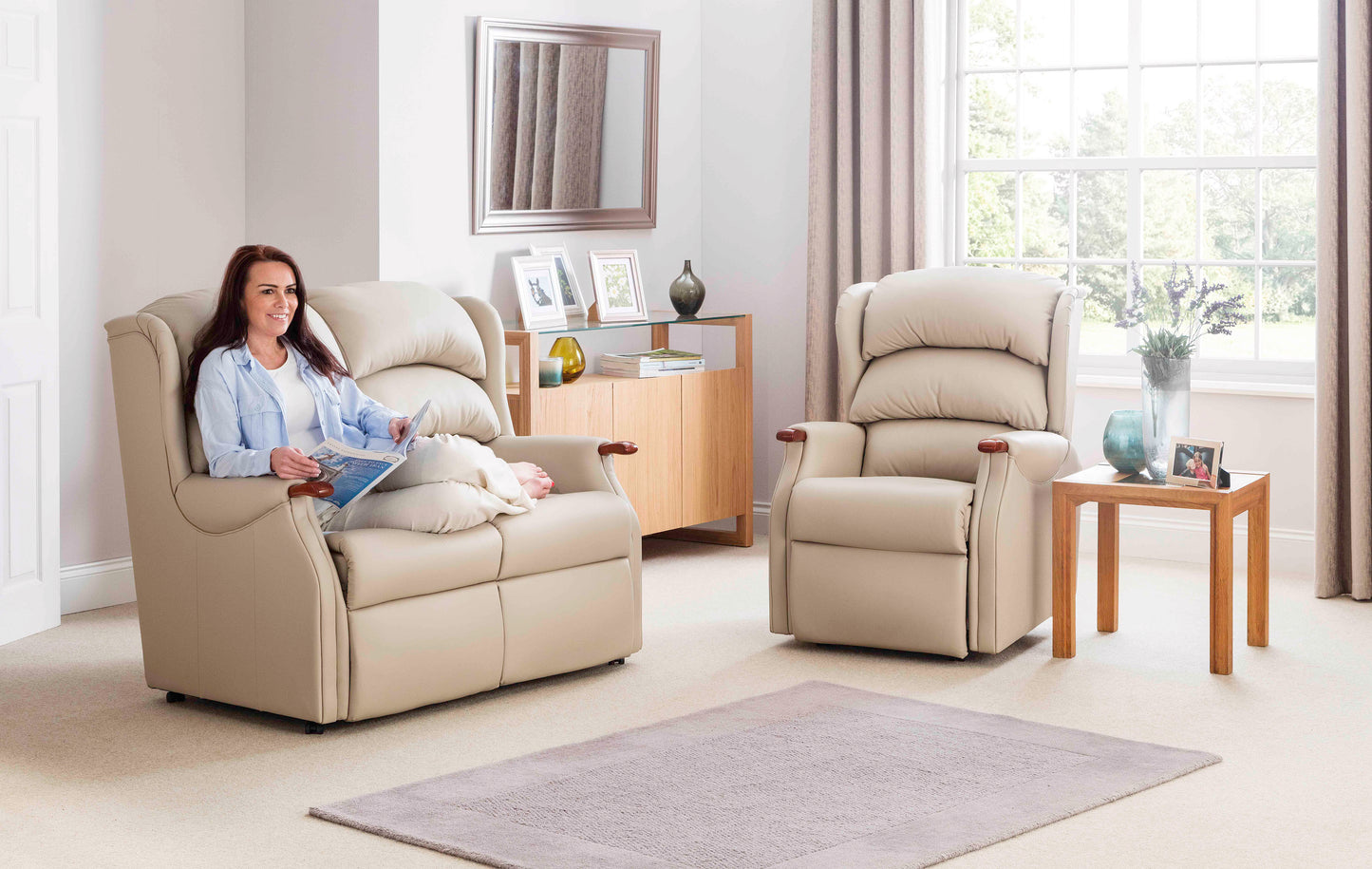Celebrity Westbury Fabric Fixed Two Seater Sofa Settee With Mammoth Foam