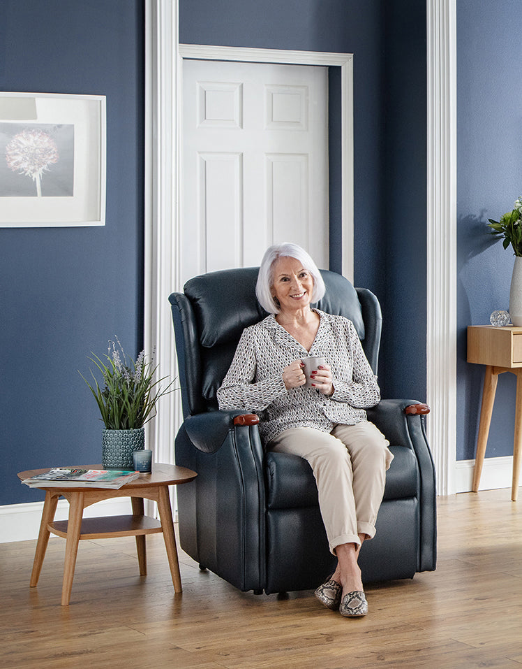 Celebrity Westbury Dual Motor Rise And Recliner Leather Armchair With Lumbar & Headrest Adjustment Option VAT FREE