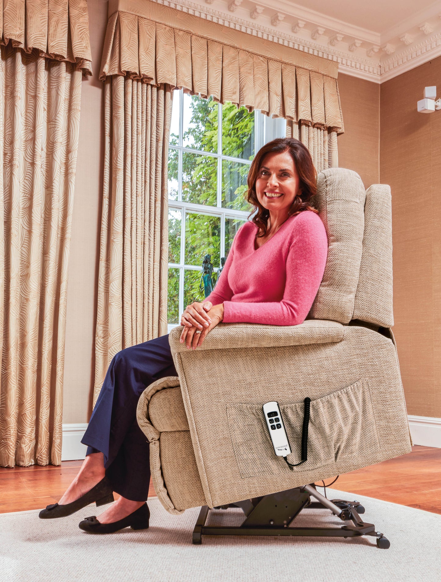 Sherborne Keswick Dual Motor Fabric Rise And Recliner Armchair VAT FREE