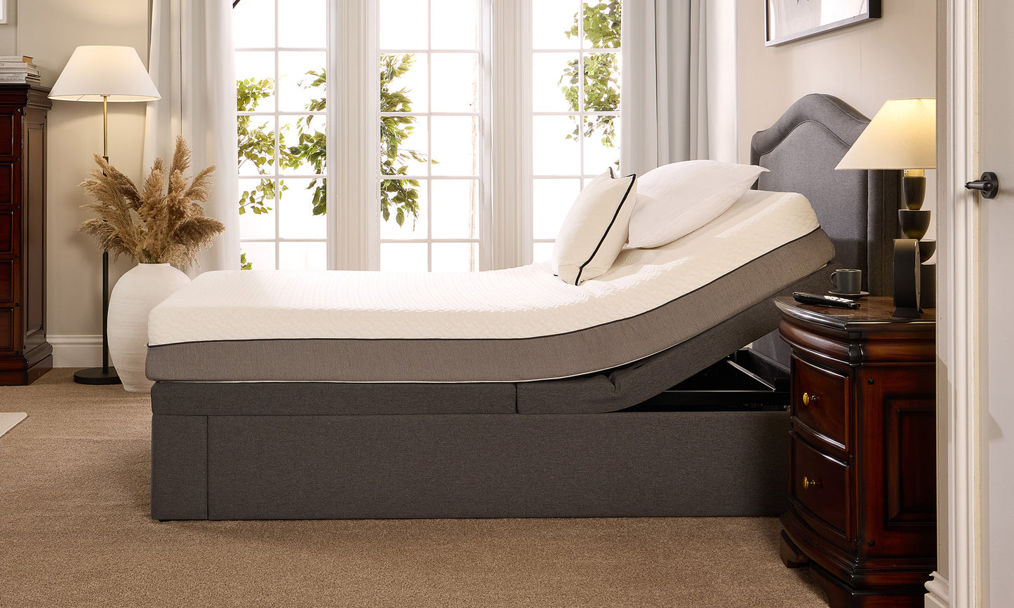 Pearl Motion Divan Adjustable Bed With A Gel Pro 4000 Pocket Sprung Medium Firm Feel Mattress VAT FREE