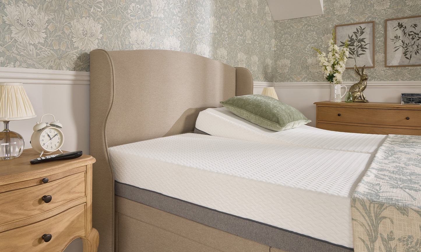 Ruby Motion Divan Adjustable Bed With An Emporia Pocket Sprung Soft, Medium Or Firm Feel Mattress VAT FREE