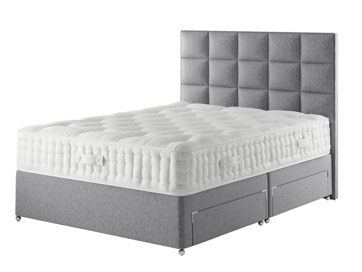 Relyon Balmoral 2000 Pocket Sprung Luxurious Hand Made Divan Bed Set In Either Softer, Medium Or Firmer