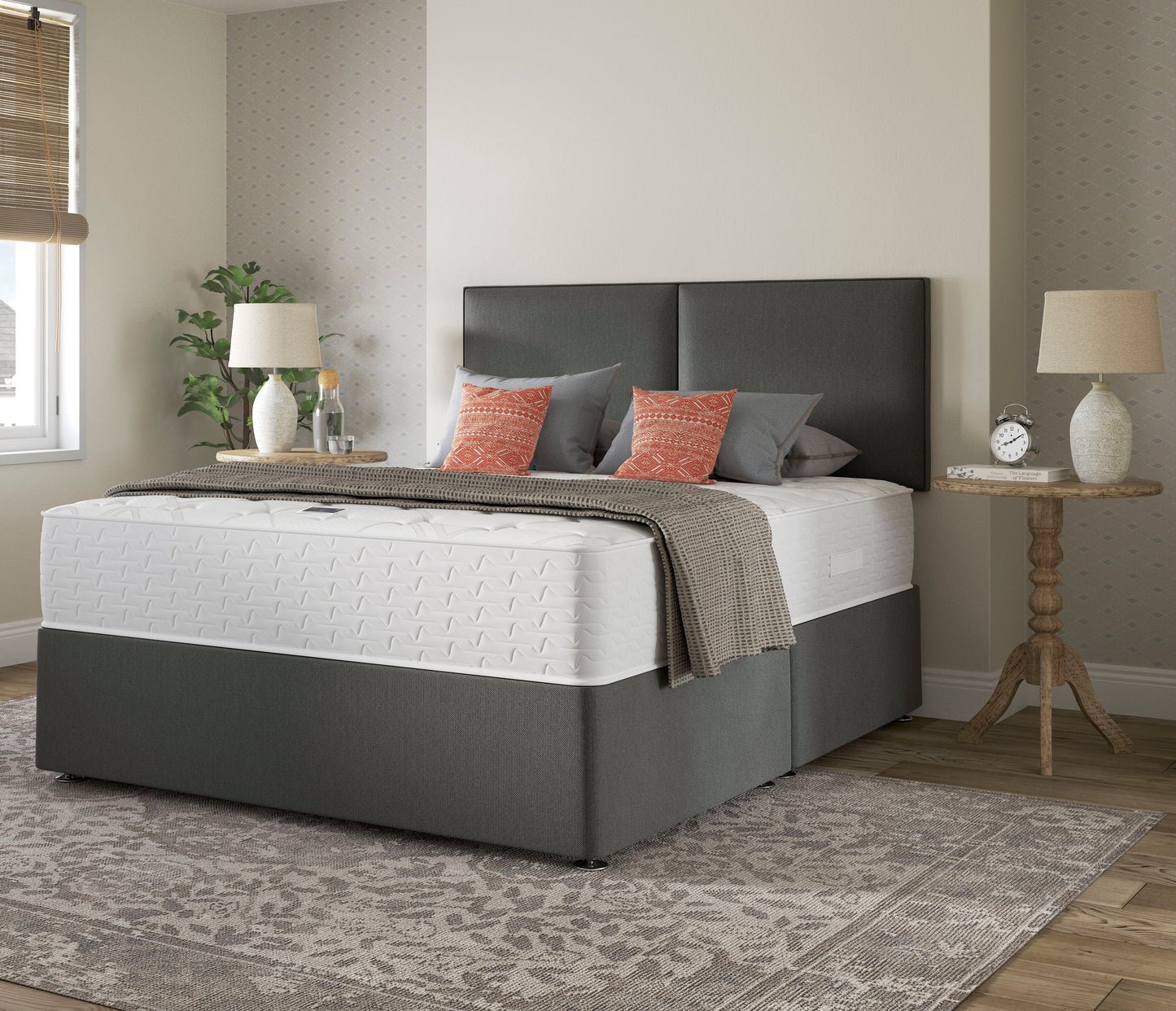 Relyon Comfort Deluxe 1000 Pocket Sprung Hand Made Medium Firm Feel Divan Bed Set