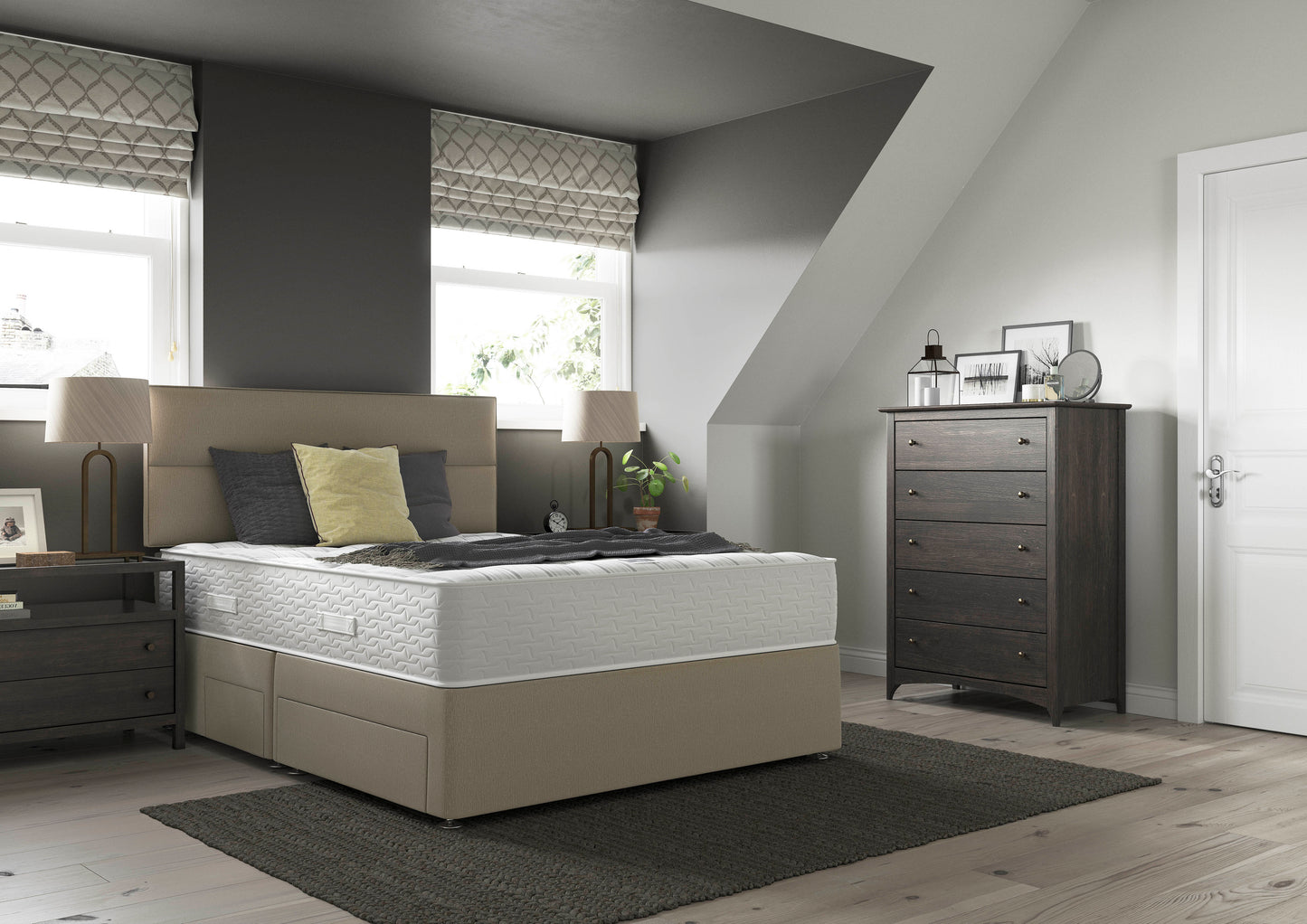 Relyon Luxury Orthosleep Deluxe 800 Pocket Sprung Hand Made Firm Feel Divan Bed Set