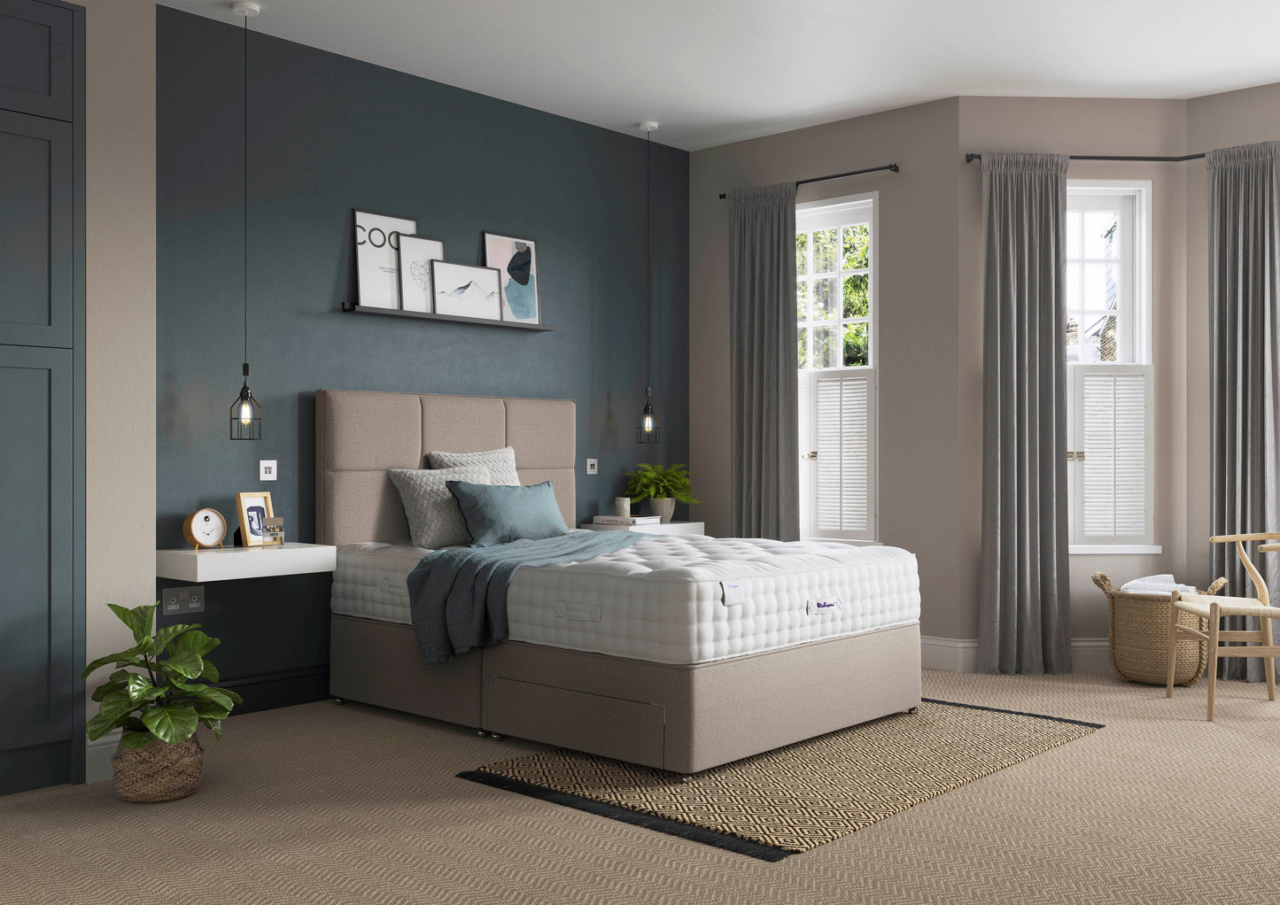 Relyon Luxury Pashmina 2350 Pocket Sprung Luxurious Hand Made Medium To Firm Feel Divan Bed Set