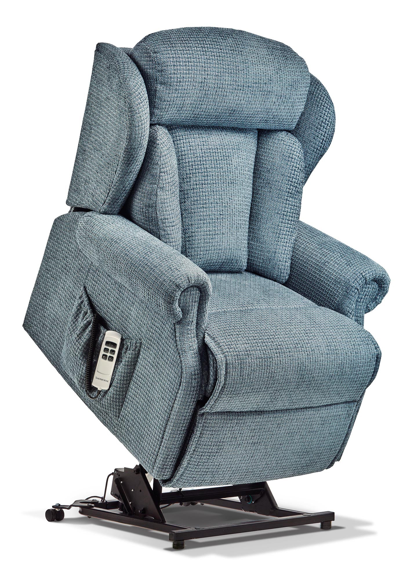 Sherborne Cartmel Dual Motor Fabric Riser Recliner Armchair With Lumbar & Headrest Adjustment Option VAT FREE